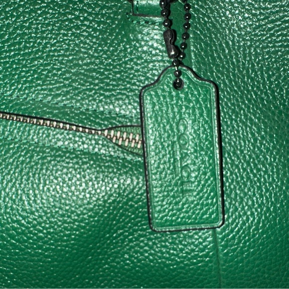 Coach Green Pebbled Leather Prairie Satchel Bag, Style 34340, Kelly Green - Picture 5 of 8